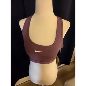 Nike Womens Dri-FIT Swoosh Medium Support Sports Bra Plum Purple DX6817-536 M